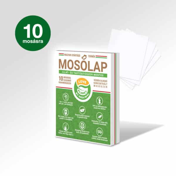 10 db Tartósítószer- és Illatmentes Mosólap – Próbacsomag