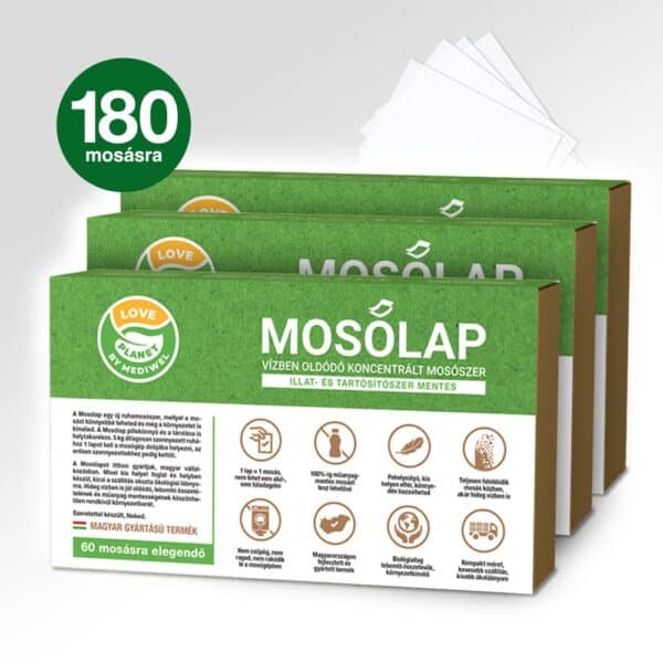 ELŐFIZETÉS - 3x60 db Tartósítószer- és Illatmentes Mosólap