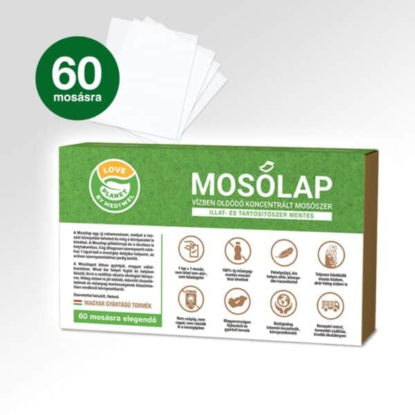 60 db Tartósítószer- és Illatmentes Mosólap – Első vásárlás