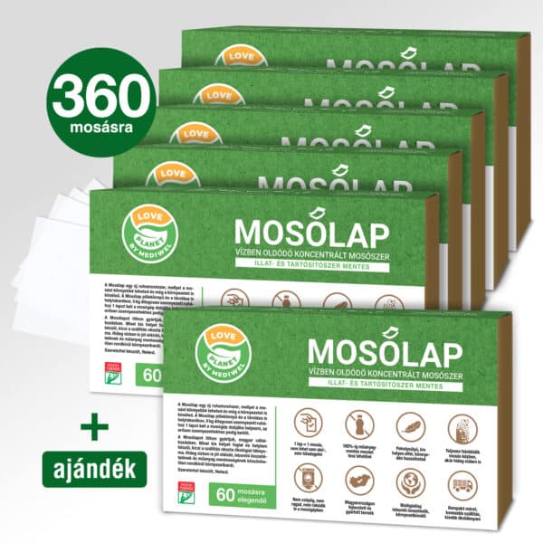 5x60 db + Ajándék 60 db Tartósítószer- és Illatmentes Mosólap